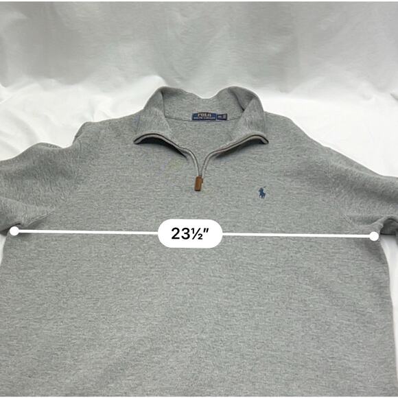 Polo Ralph Lauren Sweater 1/4 Zip Pullover Knit Cotton Mockneck Men Size XL Pony - Picture 6 of 7